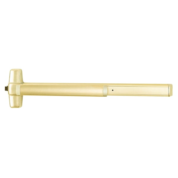 Grade 1 Mortise Exit Device, Wide Stile Pushpad, 36-in, Exit Only, Less Trim, Hex Key Dogging, Satin